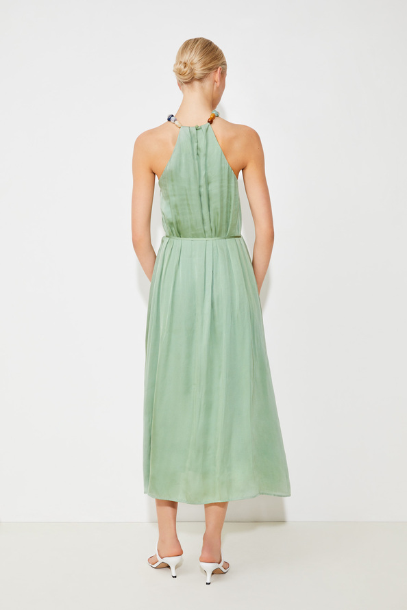 Suncoo Copelia Robe Midi En Satin Perlé