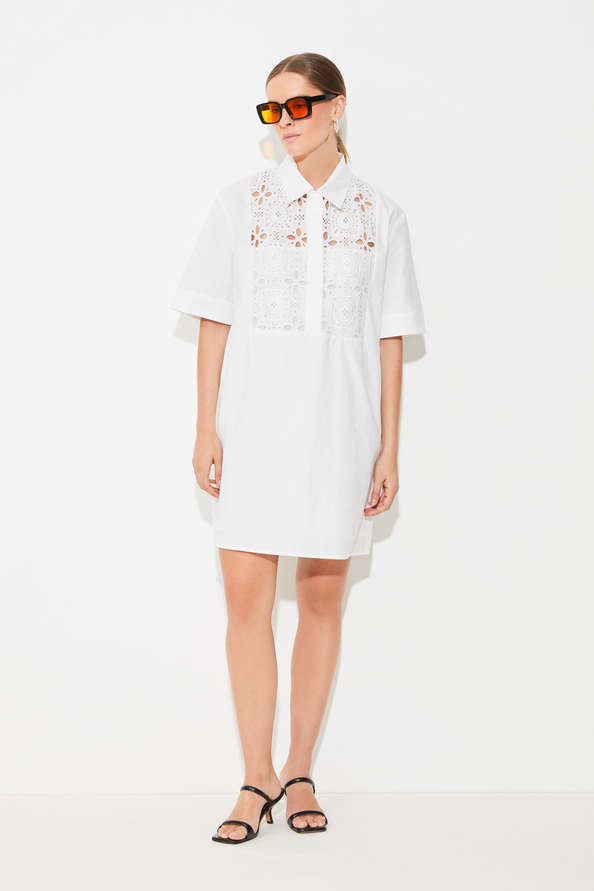 suncoo Cross Robe courte à guipure