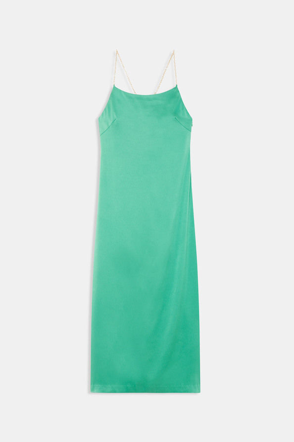 Suncoo Cyrille Robe Longue Satinée à Chaine