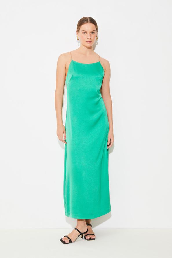 suncoo Cyrille Robe longue satinée à chaine