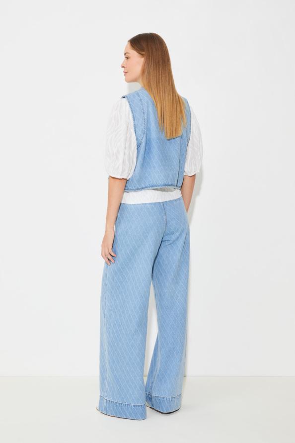 Suncoo Dakota Veste Courte En Denim Jacquard