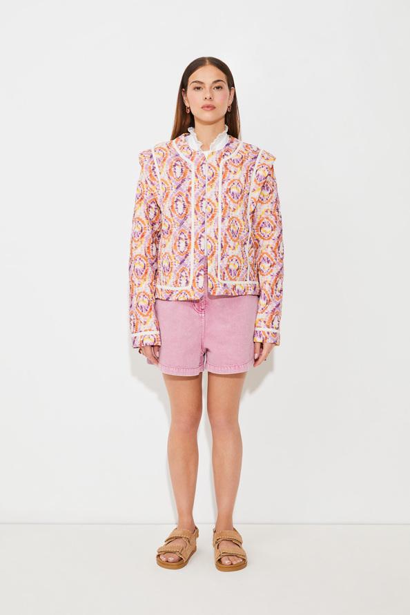 suncoo Devon Veste courte à imprimé arabesque