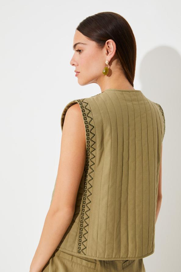 Suncoo Diamond Veste Sans Manches Détails Brodés