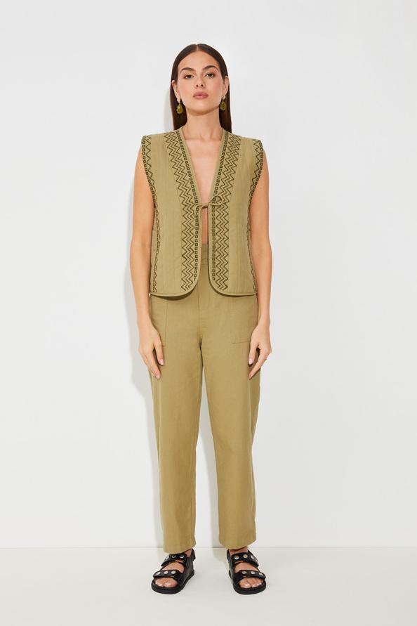 suncoo Diamond Veste sans manches détails brodés