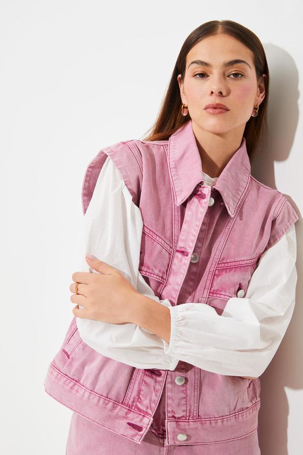 Suncoo Dido Veste En Denim Sans Manches