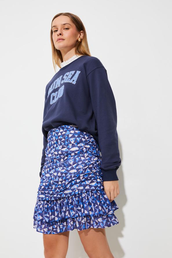 Suncoo Fancy Jupe Courte à Imprimé Graphique