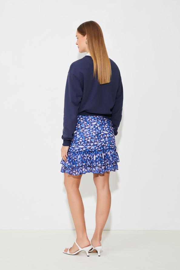 Suncoo Fancy Jupe Courte à Imprimé Graphique