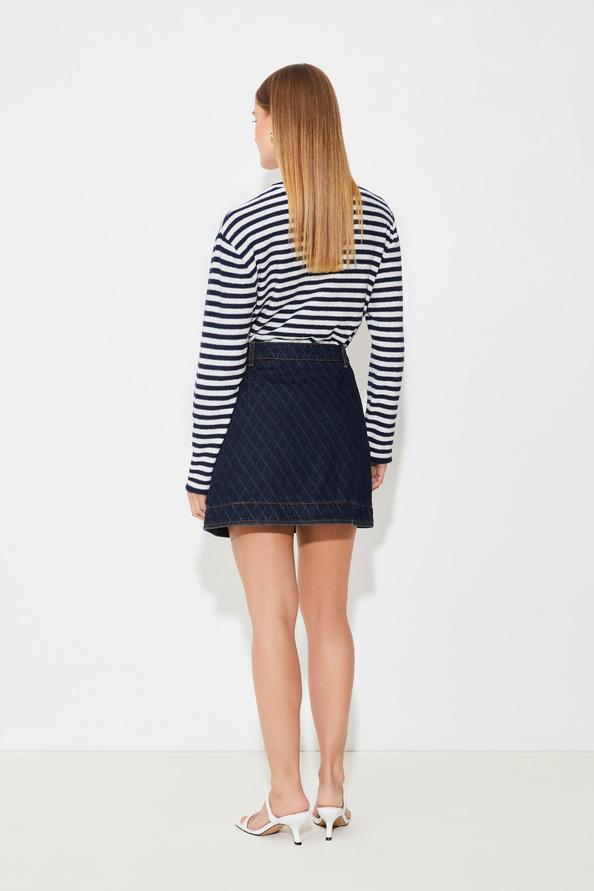 Suncoo Fanja Jupe Courte En Denim Jacquard