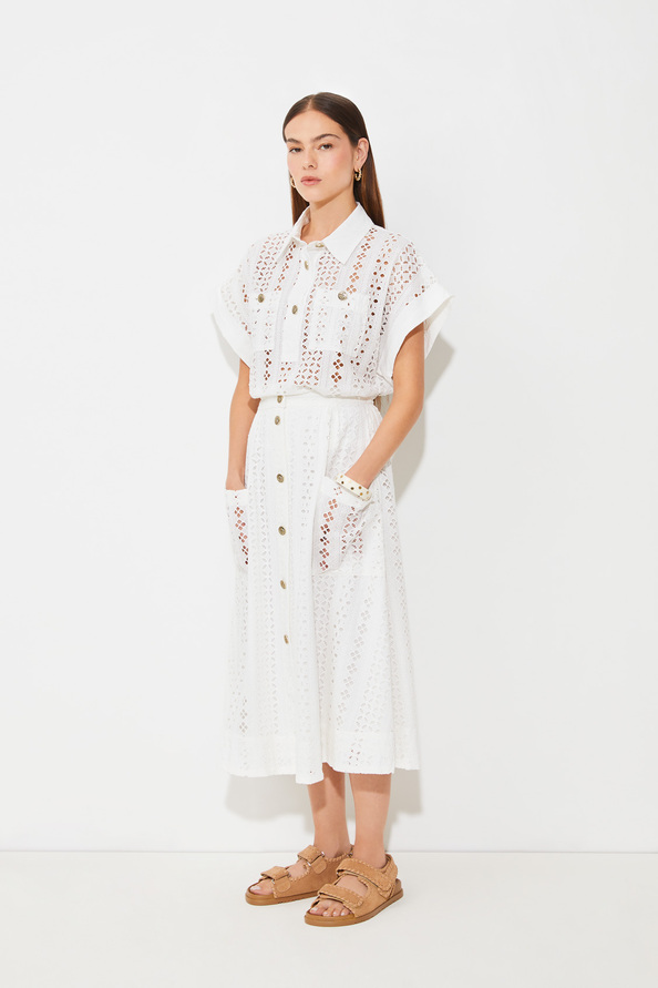 suncoo First Jupe midi à broderie anglaise