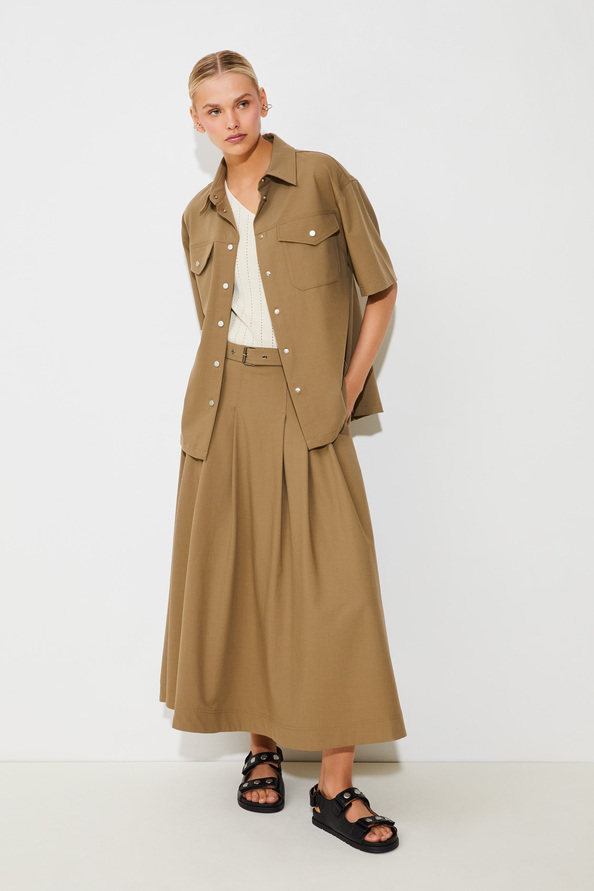 suncoo Funny Jupe midi plissée ceinturée