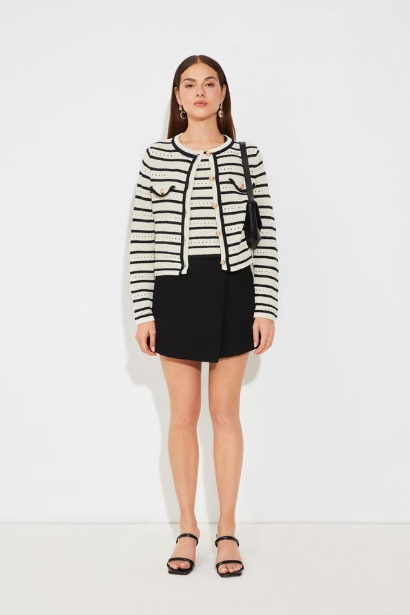 suncoo Ganeo Gilet à rayures ajourées