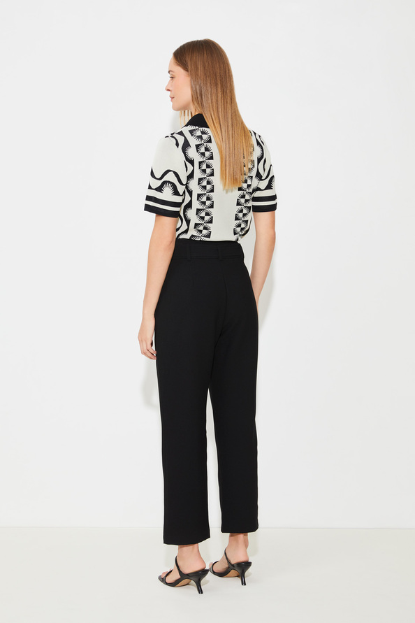 Suncoo Jared Pantalon Taille Haute Ceinturée