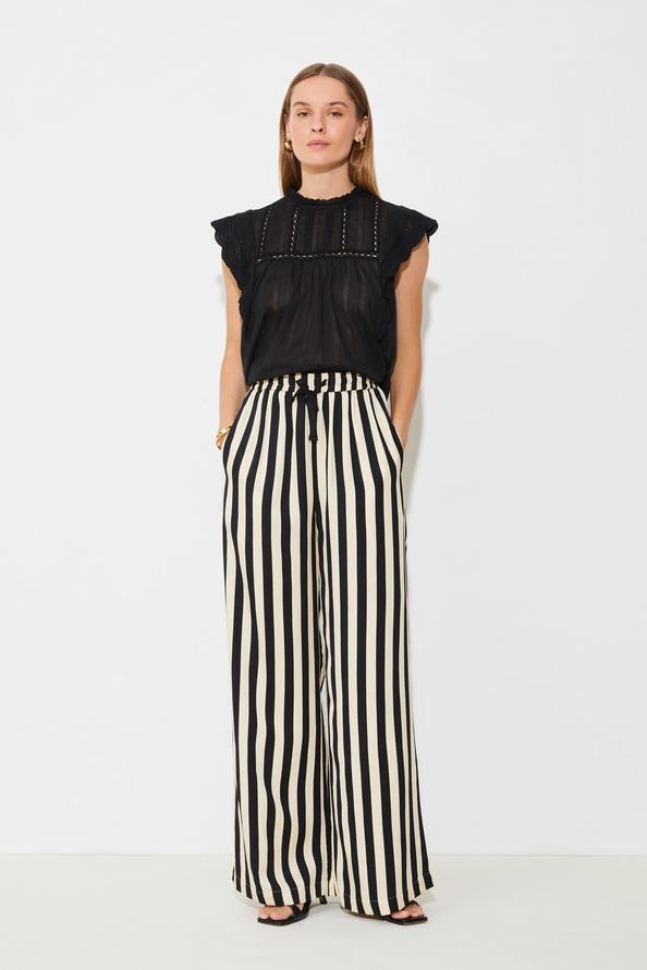 suncoo Jerry Pantalon large fluide à rayures