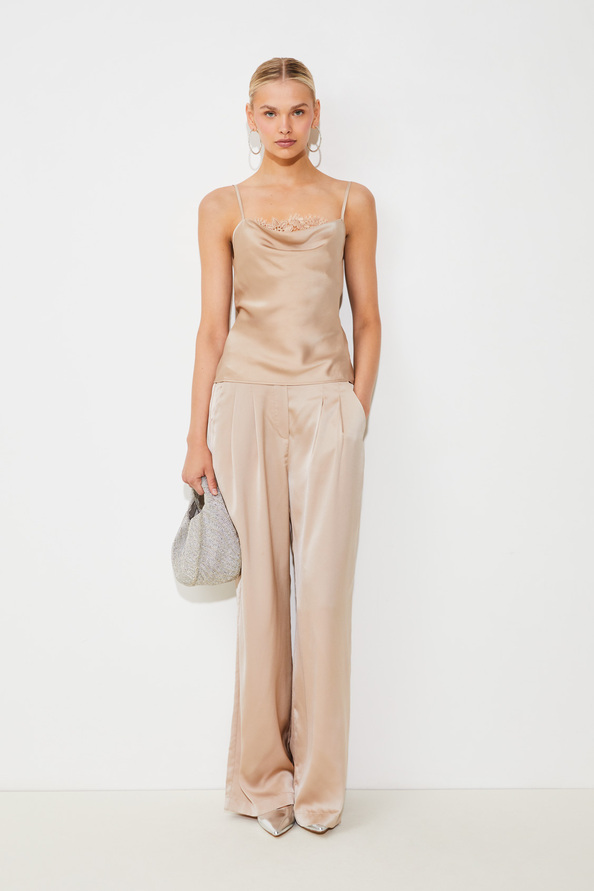 suncoo Johan Pantalon fluide en satin