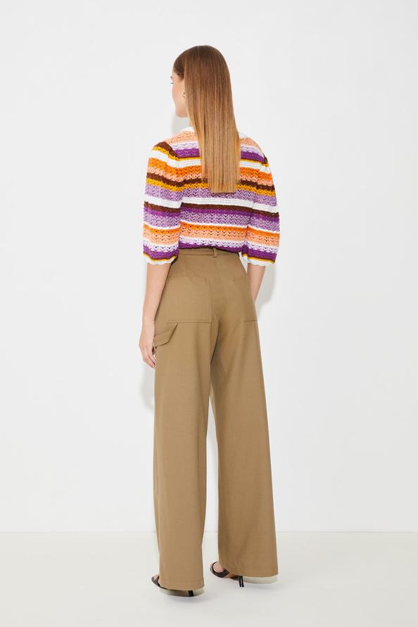 Suncoo Jules Pantalon Large Taille Haute