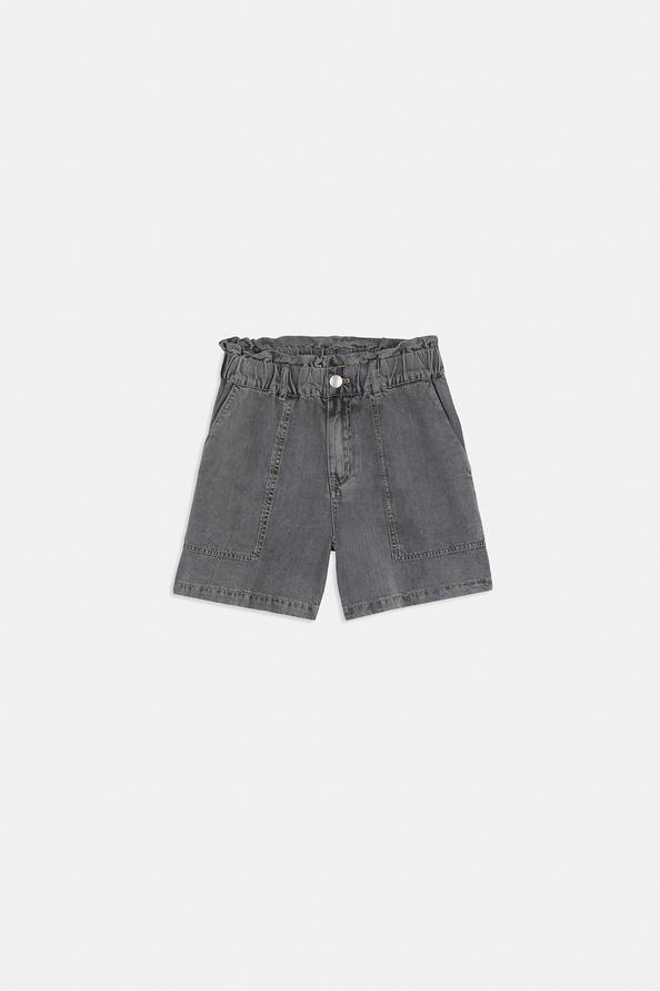 suncoo Kiki Short paper bag en denim carbone