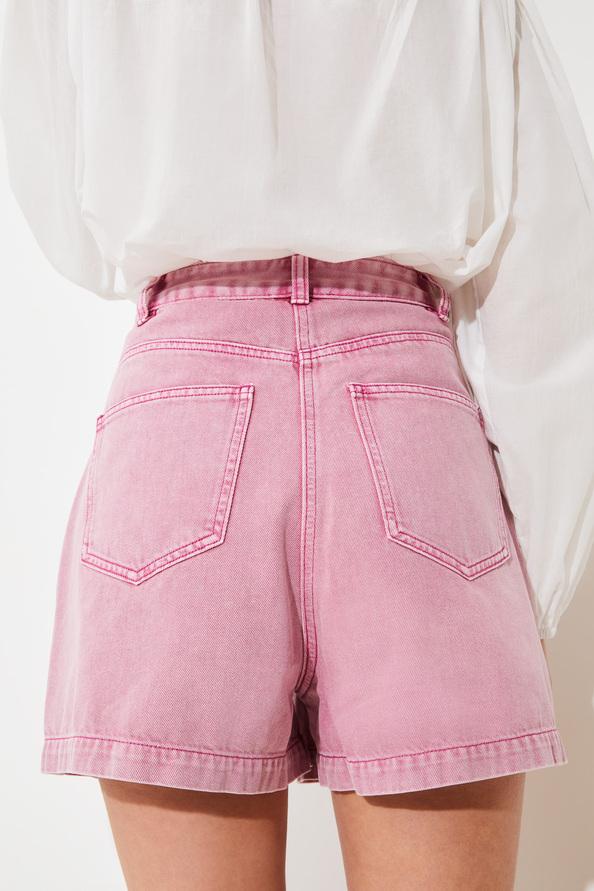 Suncoo Kylian Short Taille Haute En Denim