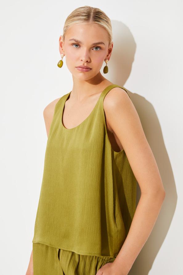 Suncoo Lachlan Blouse Fluide Satinée Sans Manches