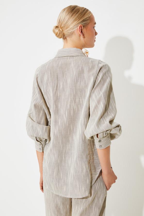 Suncoo Lady Blouse Coton Boutonnée à Rayures