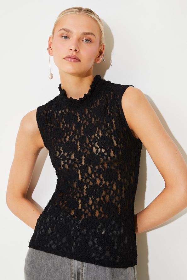 Suncoo Lan Blouse Sans Manches En Dentelle