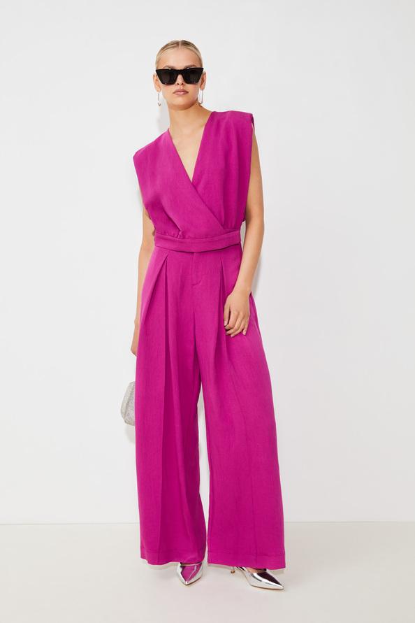 suncoo Laos Blouse courte unie cache-coeur