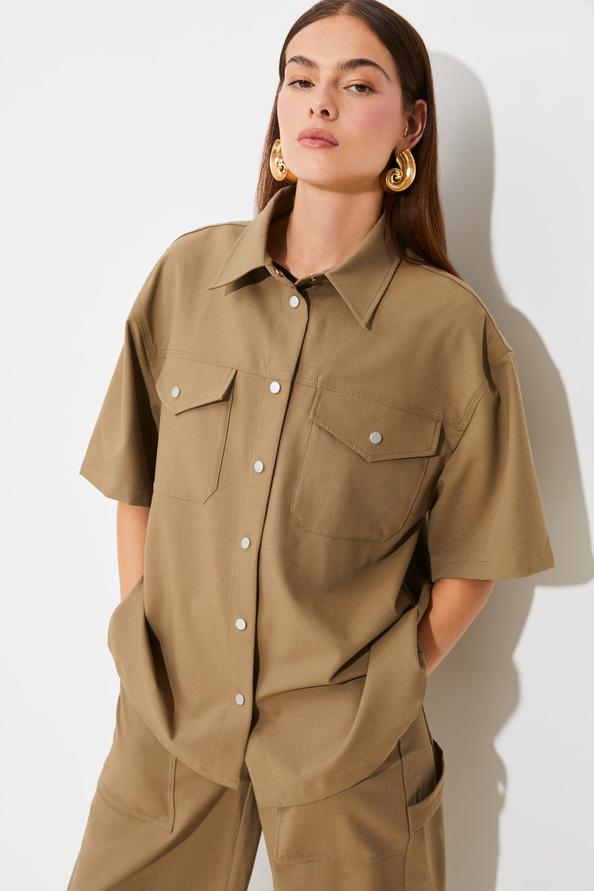 Suncoo Larry Chemise Oversize à Manches Courtes