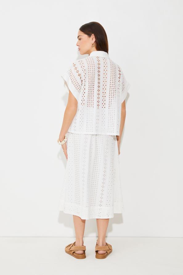 Suncoo Latinos Blouse à Broderie Anglaise