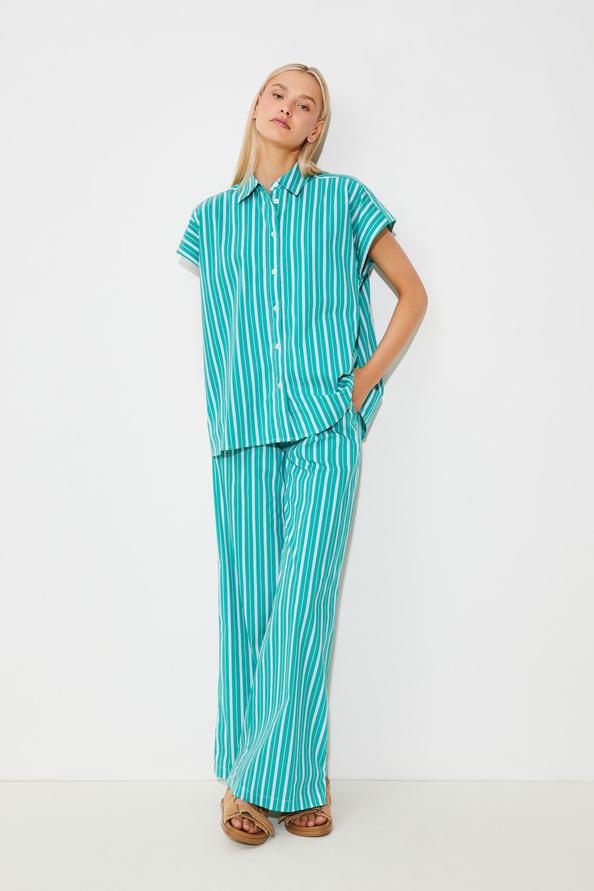 suncoo Laura Chemise verte à rayures