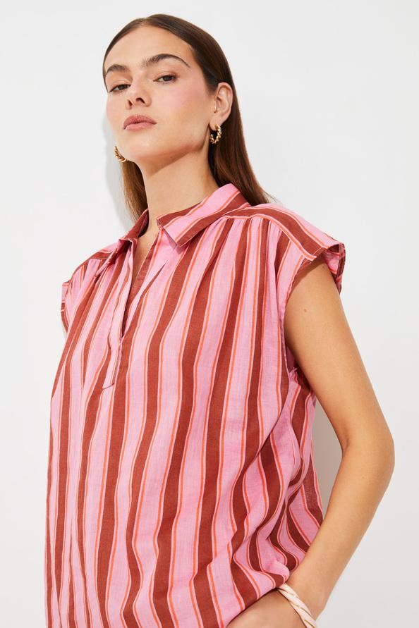 Suncoo Lima Blouse Manches Courtes à Rayures