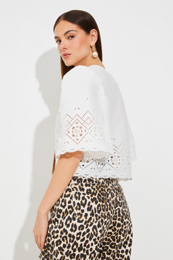 Suncoo Linda Blouse Courte Brodée