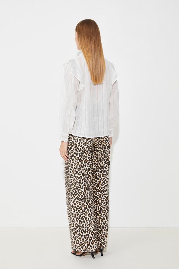 Suncoo Loft Blouse Rayée à Volants