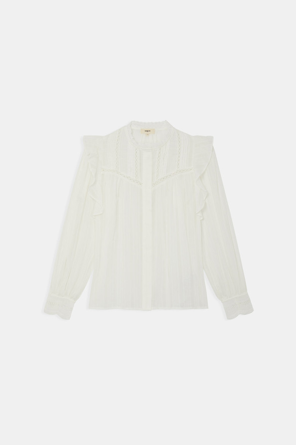 Suncoo Loft Blouse Rayée à Volants