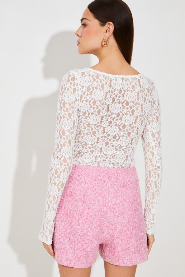 Suncoo Lorena Blouse En Dentelle à Manches Longues