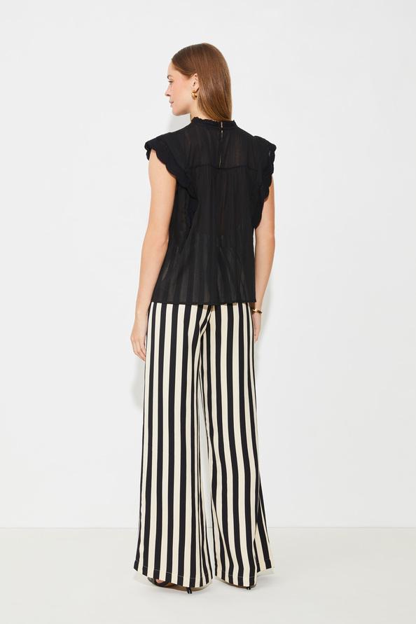 Suncoo Loroco Blouse Rayée En Voile De Coton