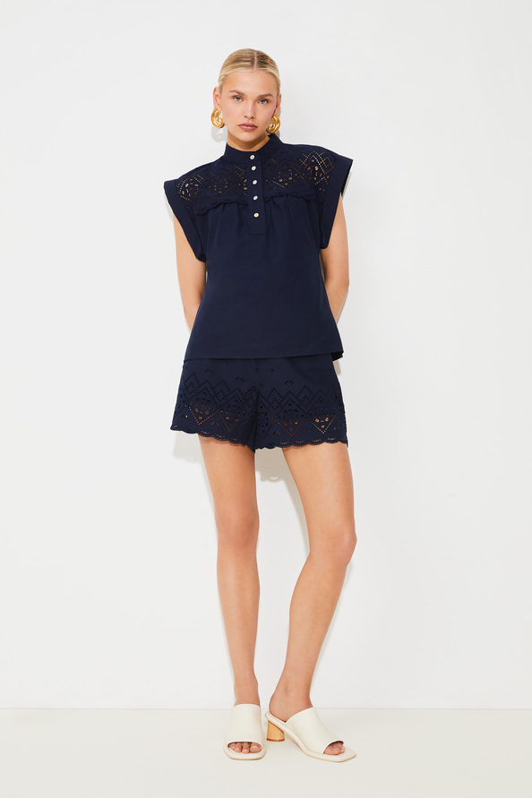 Suncoo Ludy Blouse Brodée à Boutons