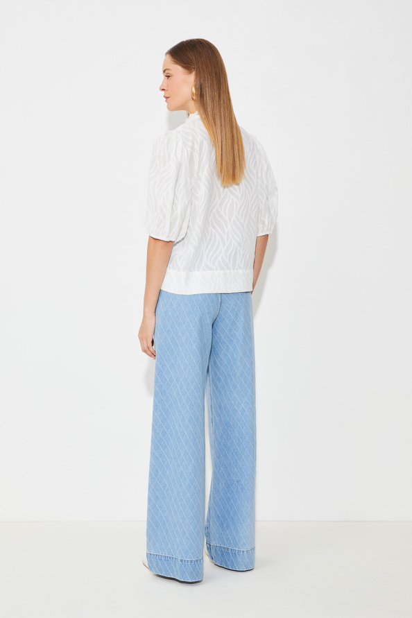 Suncoo Luxy Blouse En Voile Jacquard Coton