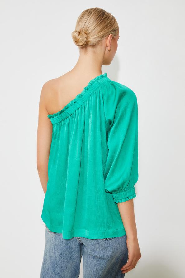 Suncoo Lydia Blouse Satinée One Shoulder