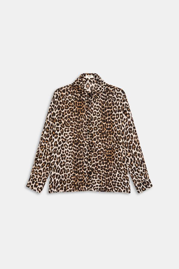 Suncoo Lyric Blouse Fluide à Imprimé Léopard