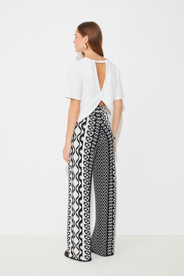 Suncoo Marti Tee-shirt Blanc Uni Ouvert Au Dos