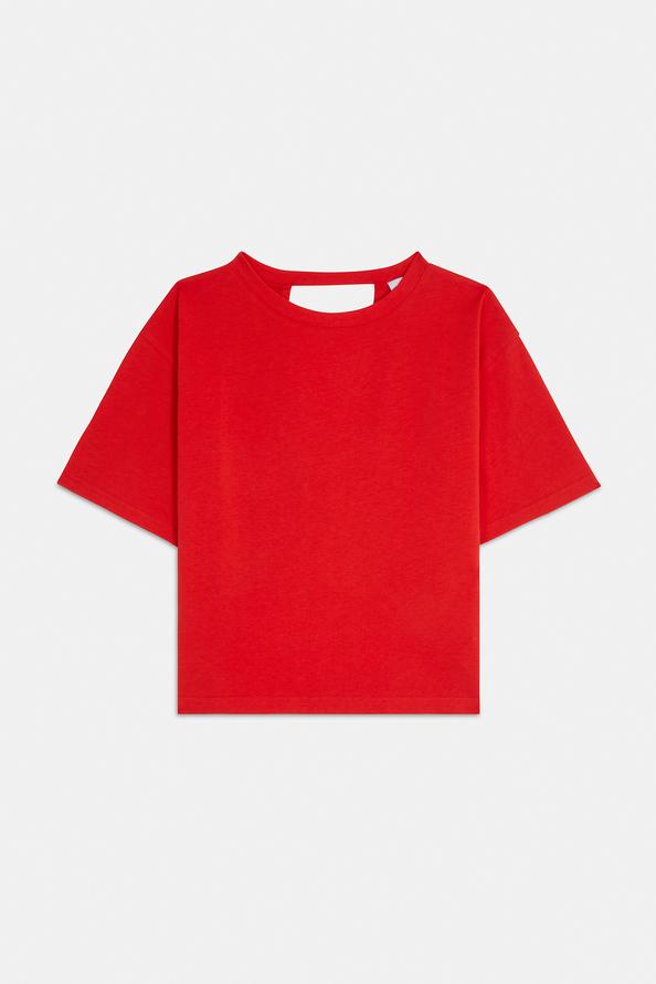 suncoo Marti Tee-shirt geranium uni ouvert au dos