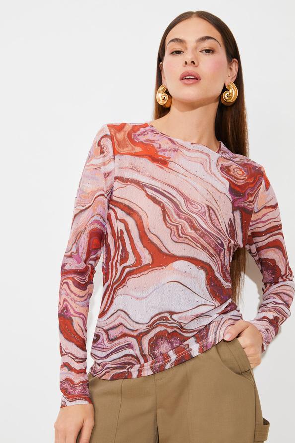 Suncoo Maury Tee-shirt Imprimé Marbre