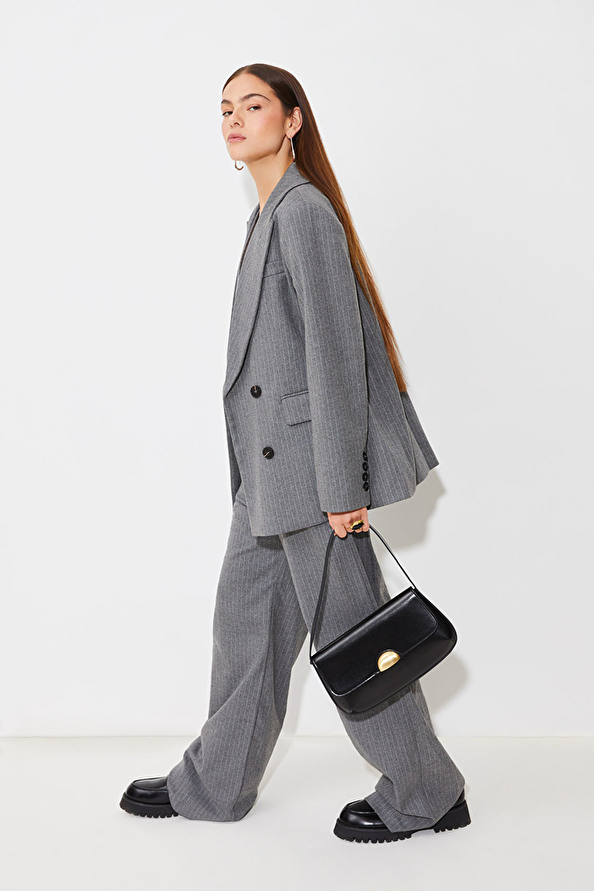 suncoo Mia Sac à main baguette en cuir noir vernis