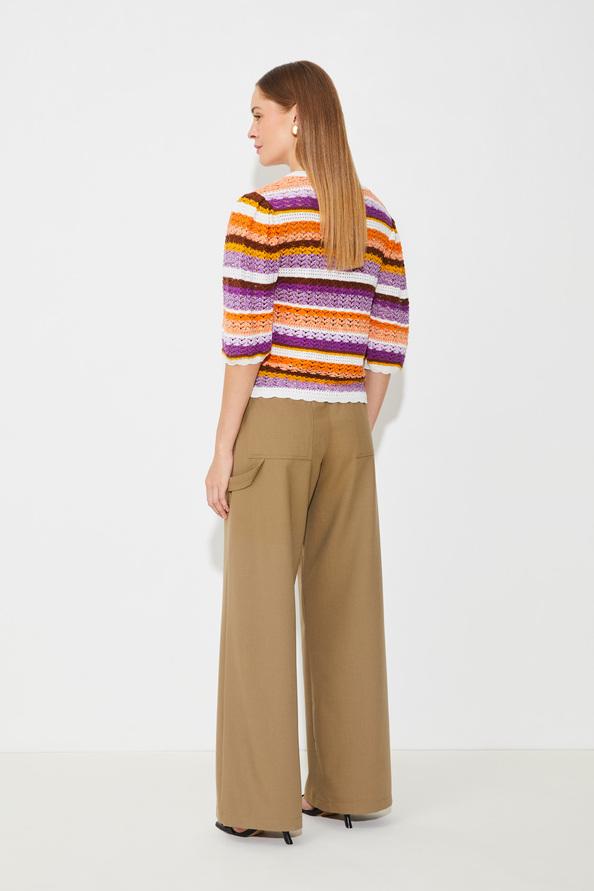 Suncoo Panaca Pull à Rayures Multicolores