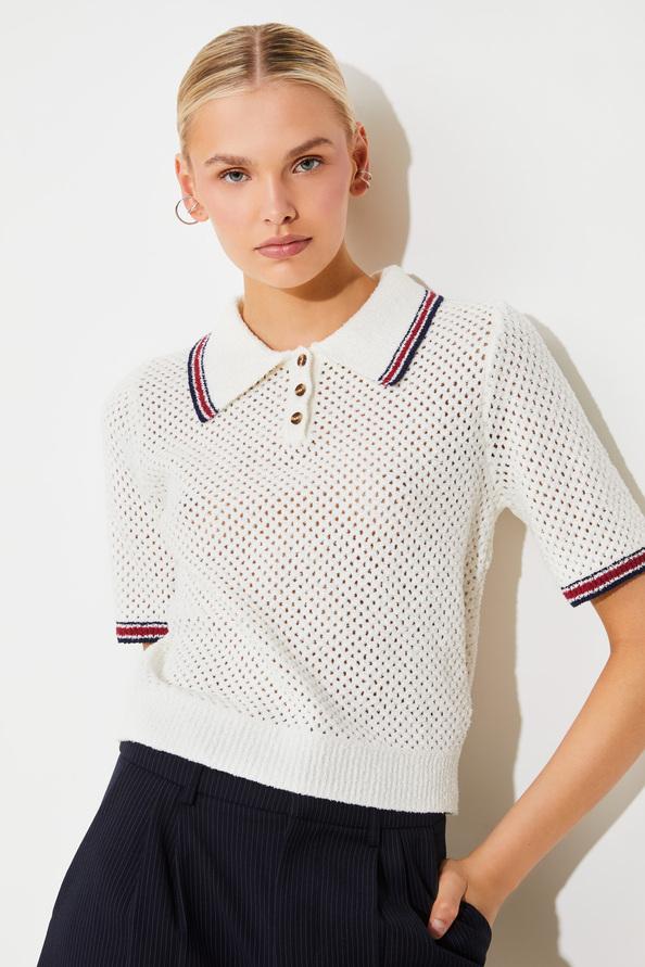 Suncoo Perigue Pull Polo Court Ajouré