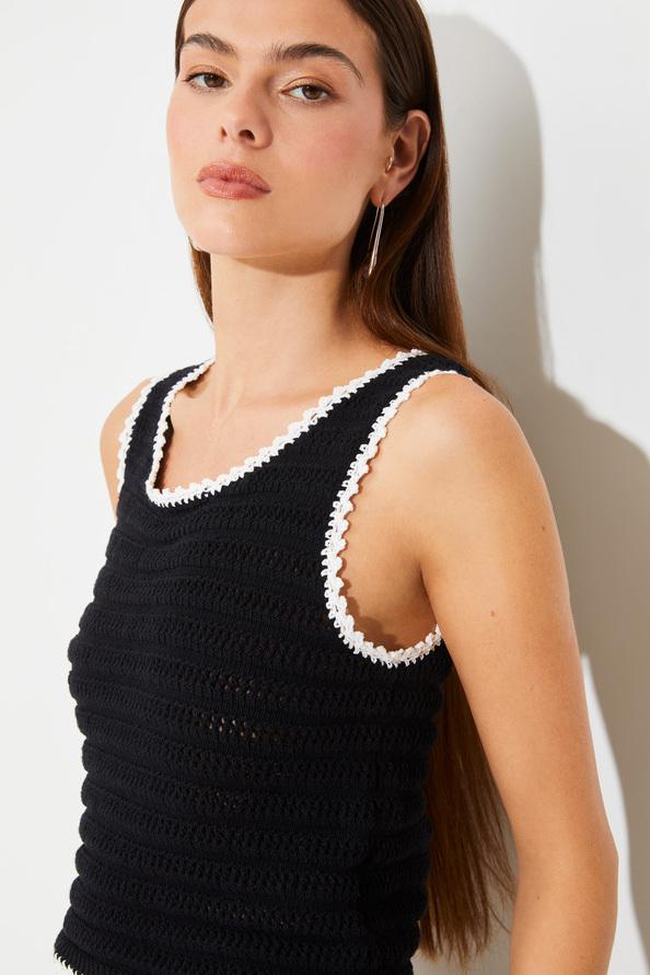 Suncoo Pidgi Pull Débardeur Noir à Rayures