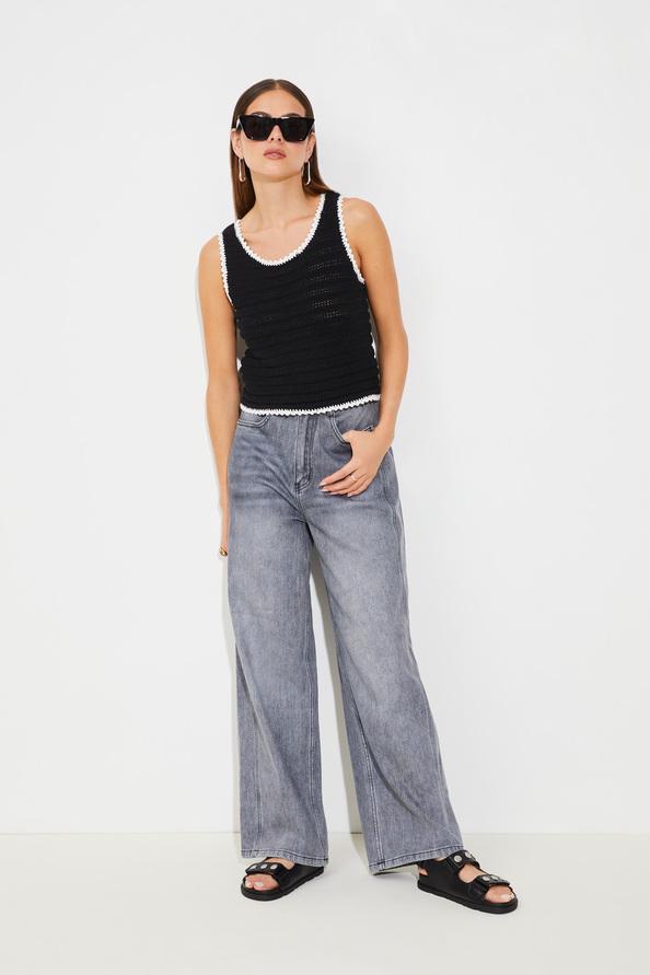 suncoo Pidgi Pull débardeur noir à rayures