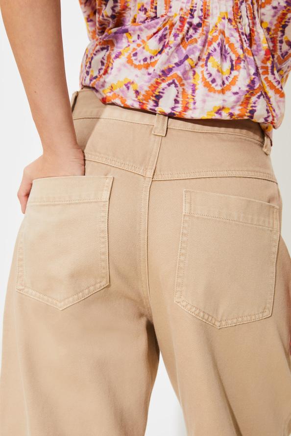 Suncoo Rason Jean Beige Détails Poches