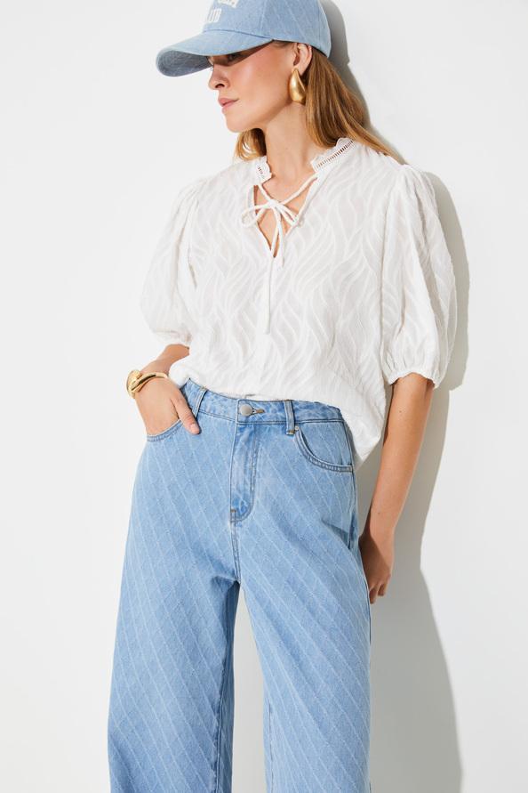 Suncoo Reino Jean Taille Haute Jacquard