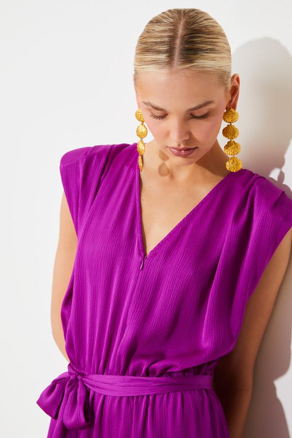 Suncoo Taylor Combinaison Pantalon Satinée Violette
