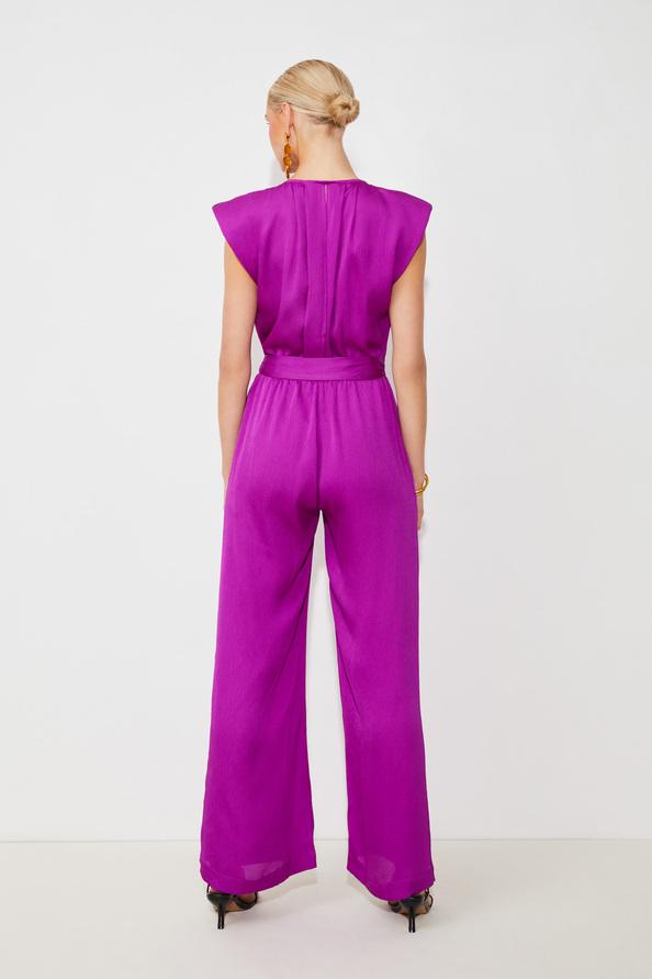 Suncoo Taylor Combinaison Pantalon Satinée Violette